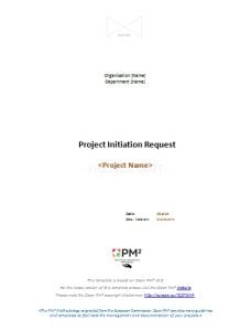 Read more about the article PM² Artefacts | Templates | Initiating Phase | Project Initiation Request